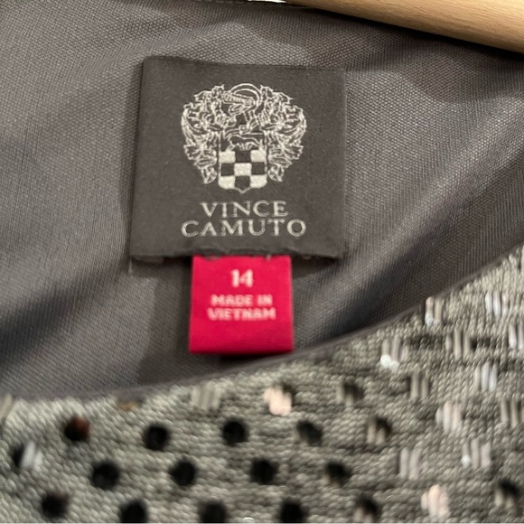 NWT Vince Camuto Silver Metallic Dress Sz 14 - Picture 8 of 9